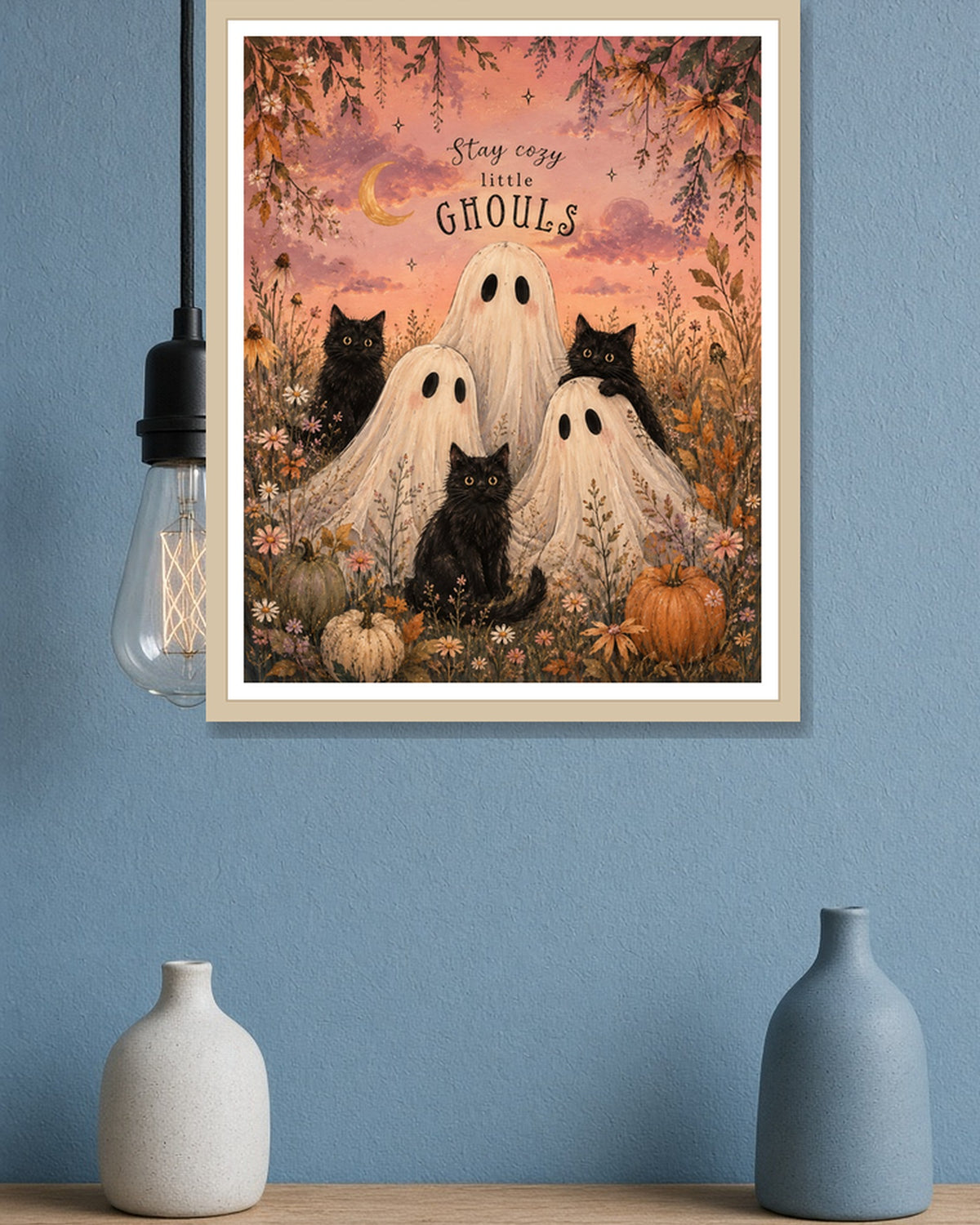 Halloween Printable Wall Art Bundle | 20 Vintage Ghost Witch Cat Posters | Instant Digital Download 8x10